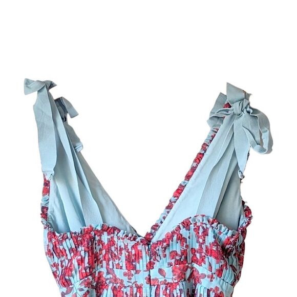 La Maison Talulah Superbloom Asymmetrical Layered Pleated Mini Dress Sz M - Picture 13 of 16